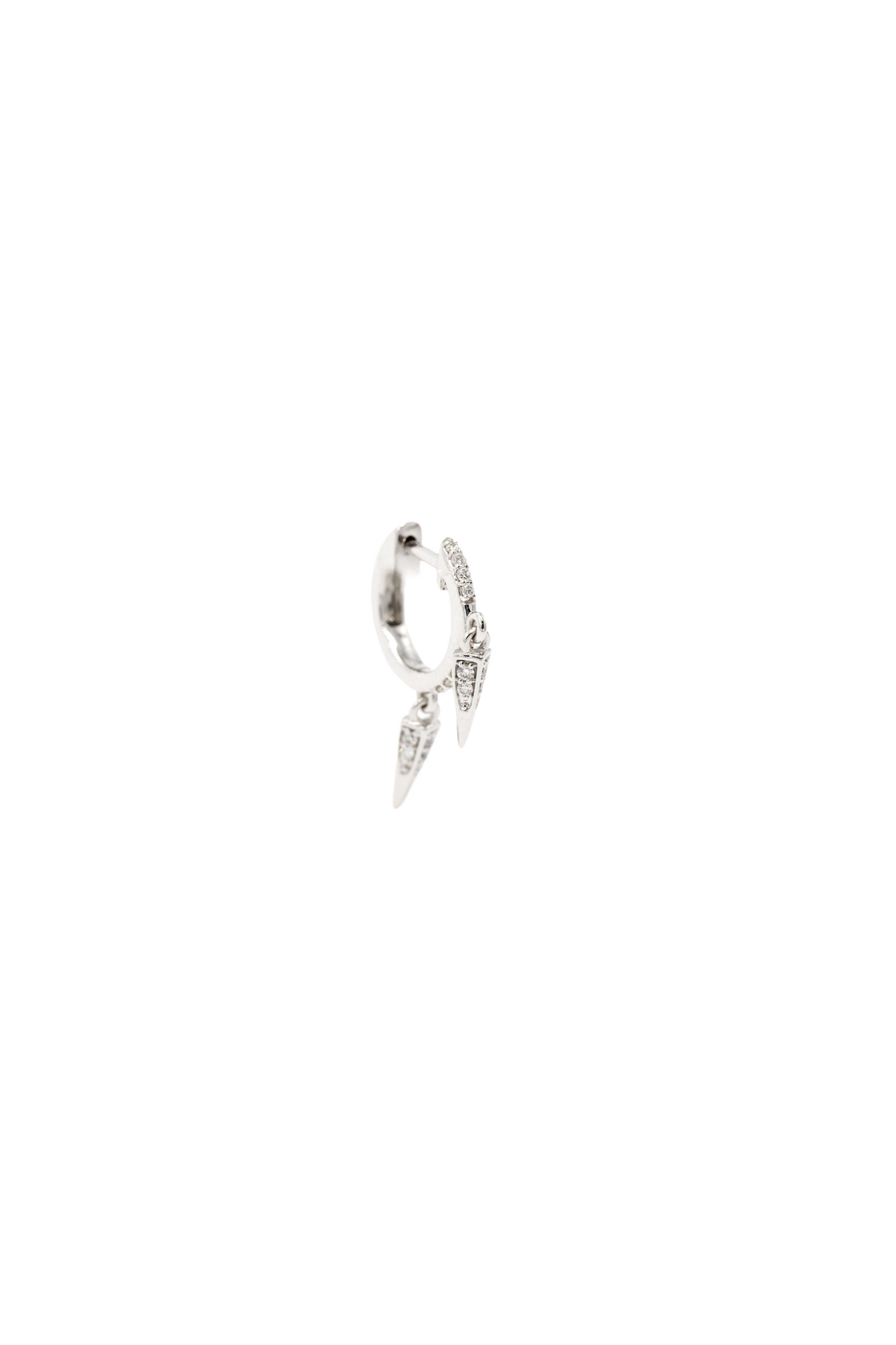 Boucle d'Oreille Unique - Créole Auré - Or blanc