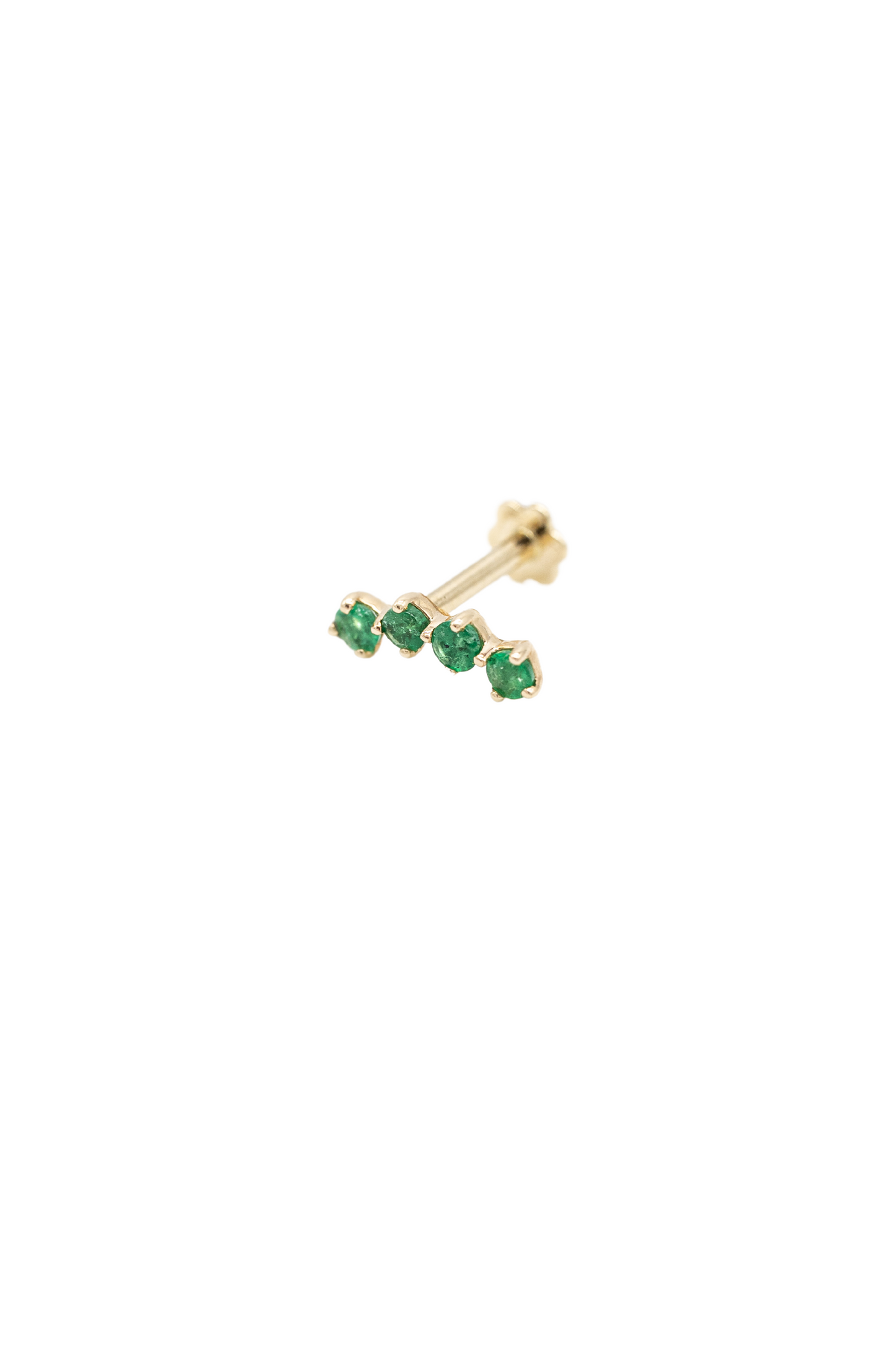 Hailey Piercing - Emerald - Yellow Gold