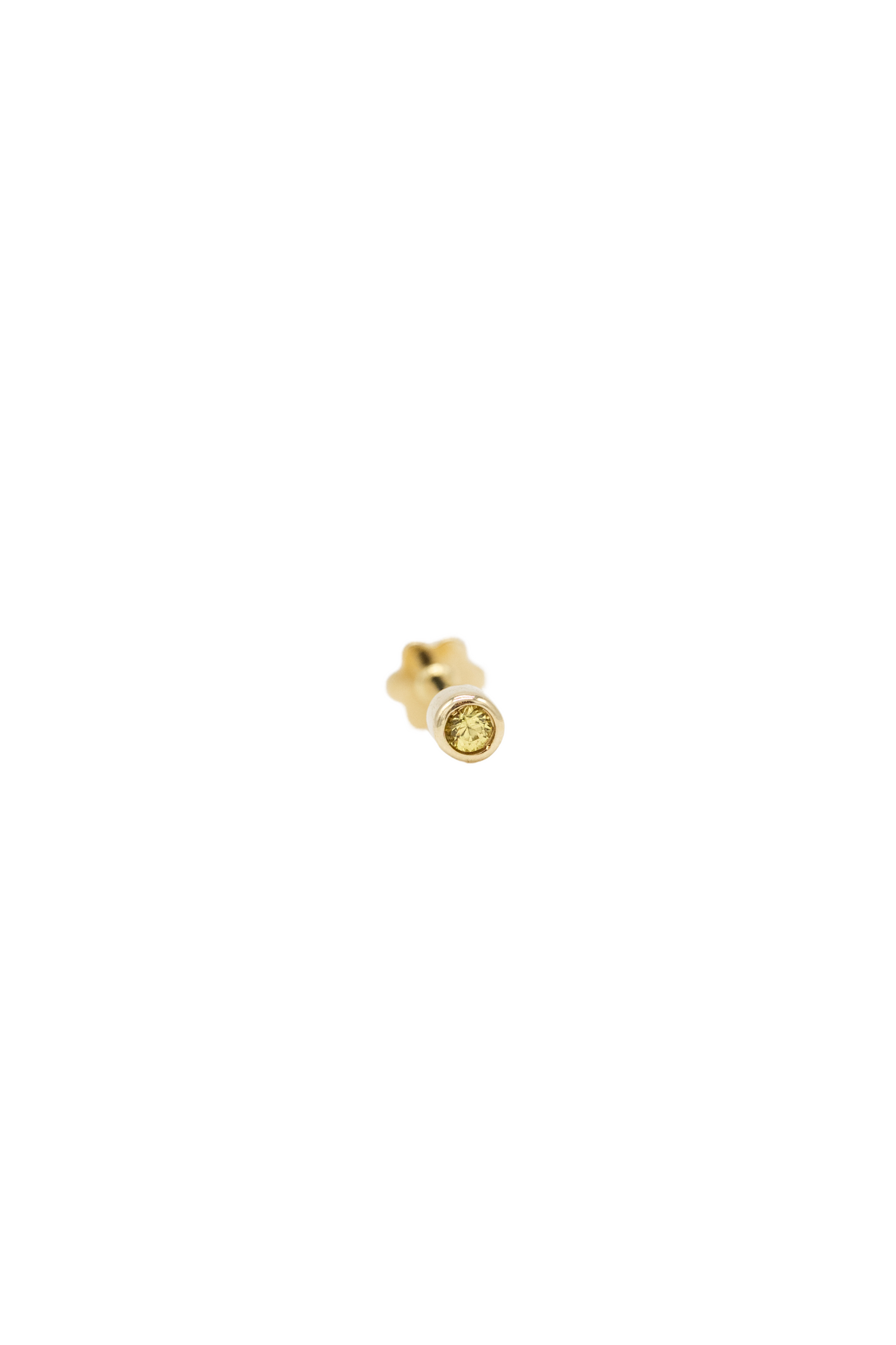 Mini Stone Piercing - Yellow Sapphire