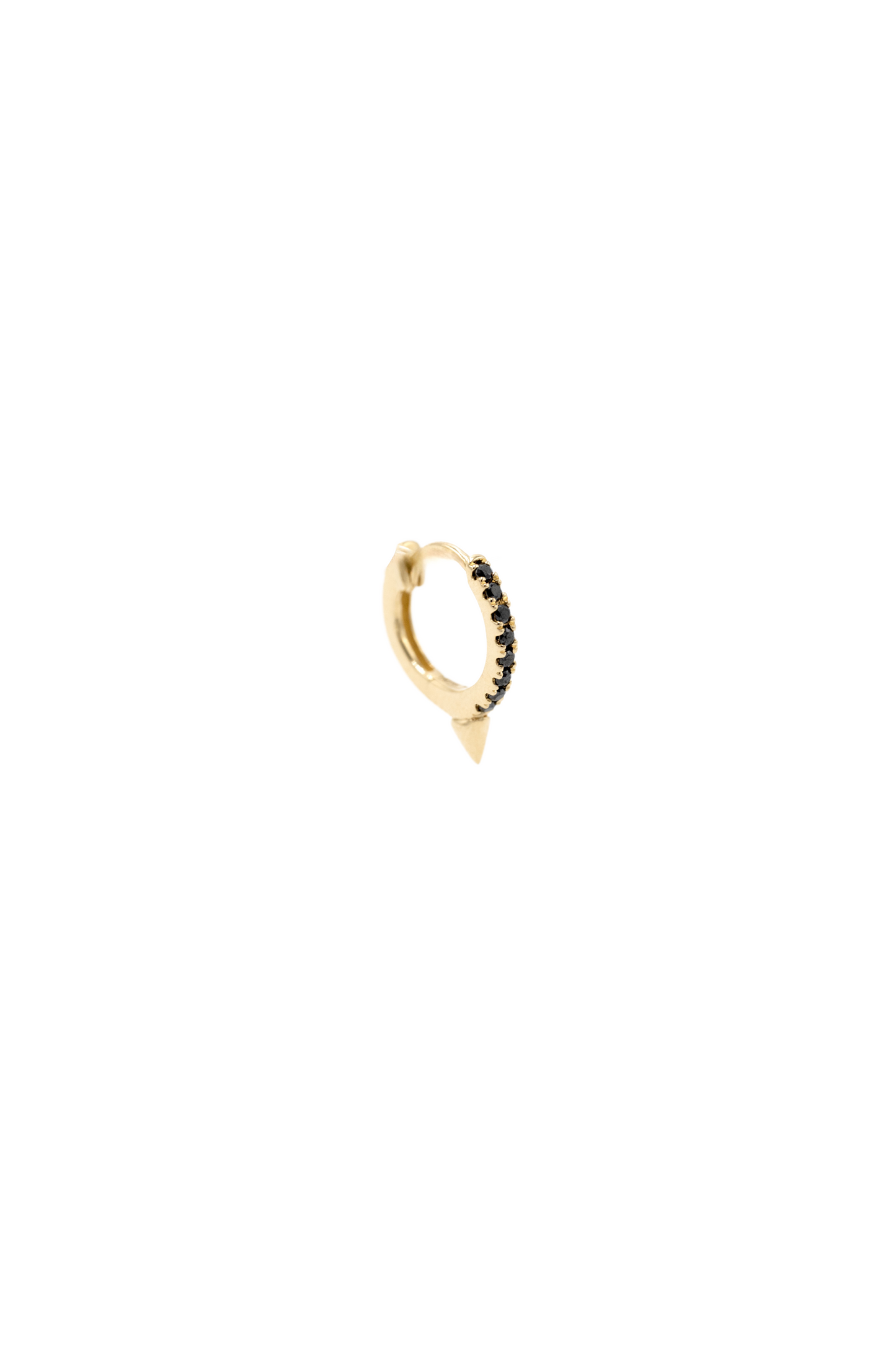 Pic Hoop - Black Diamonds - Single Earring