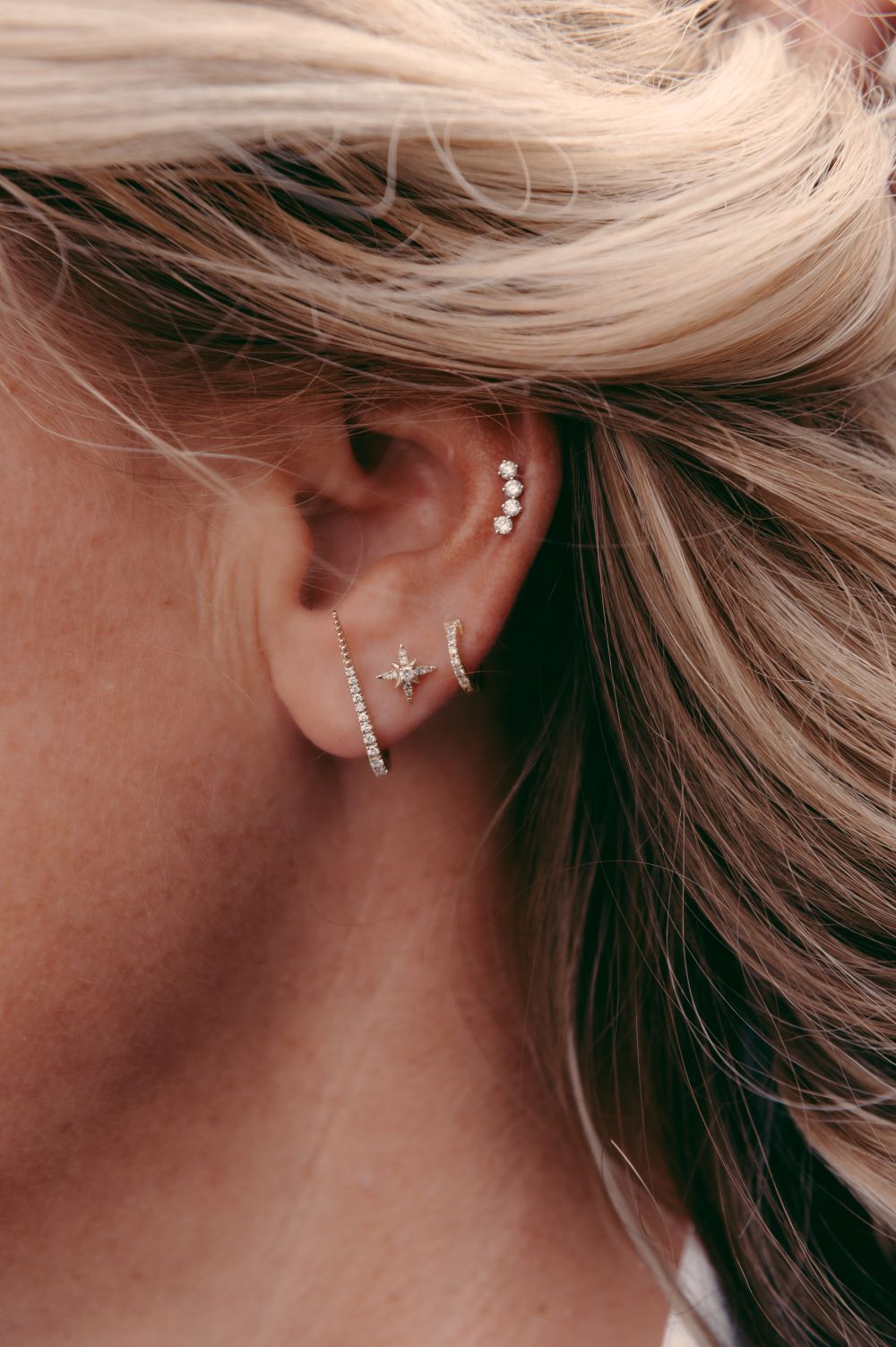 Star Piercing - Yellow Gold