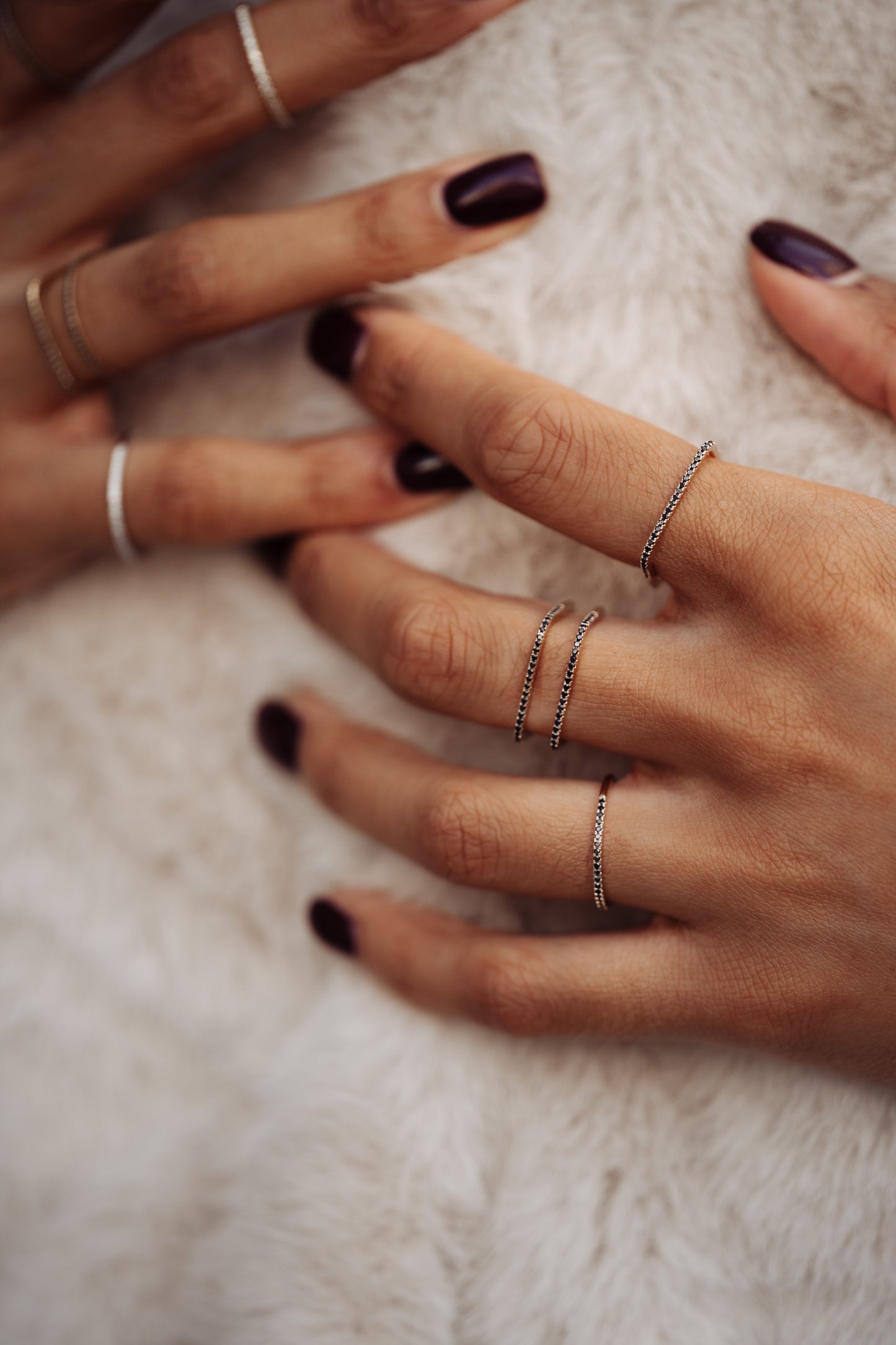 Bague Square - Diamants Noirs