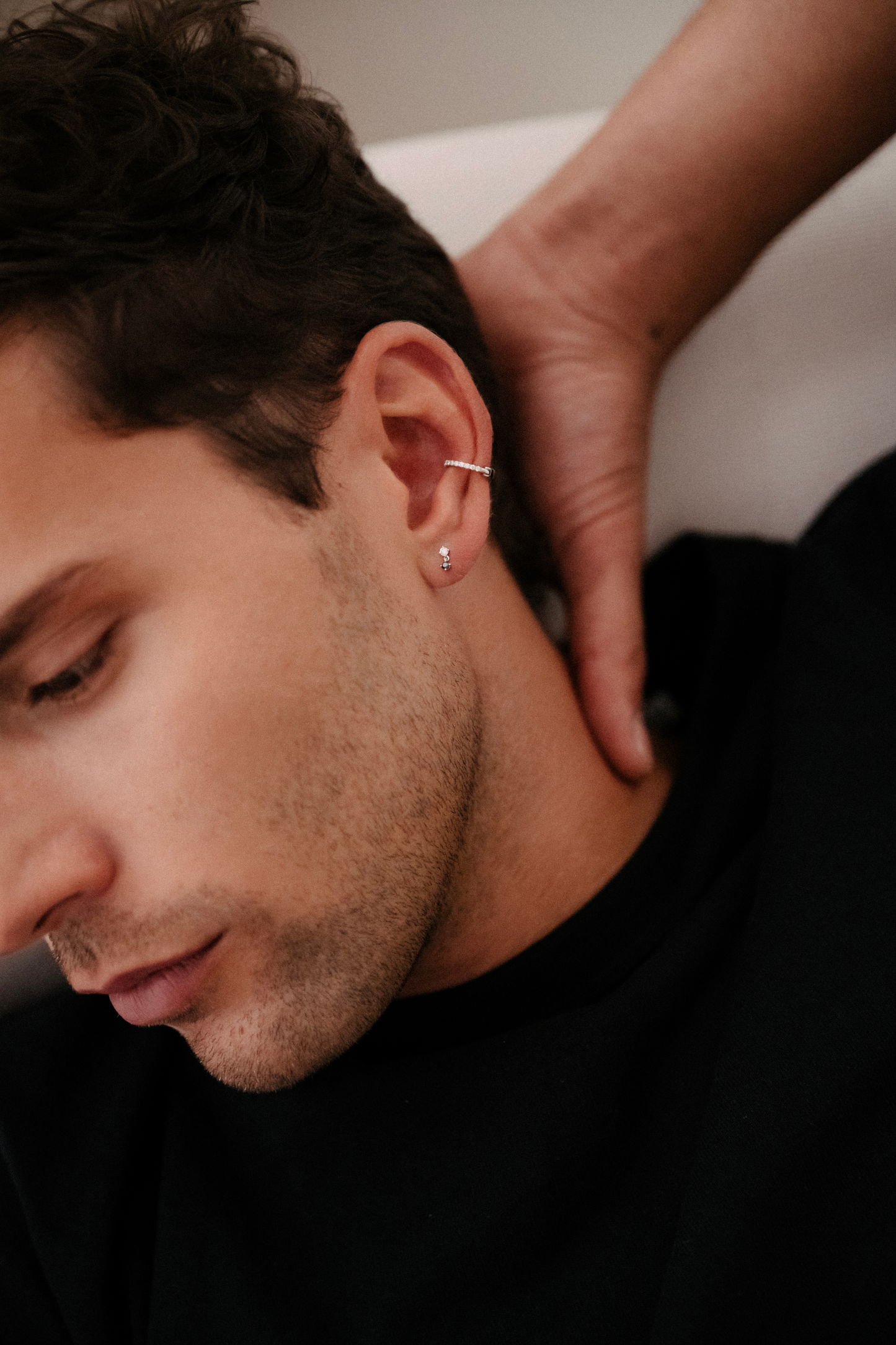 Piercing June Diamants Noirs - Or blanc