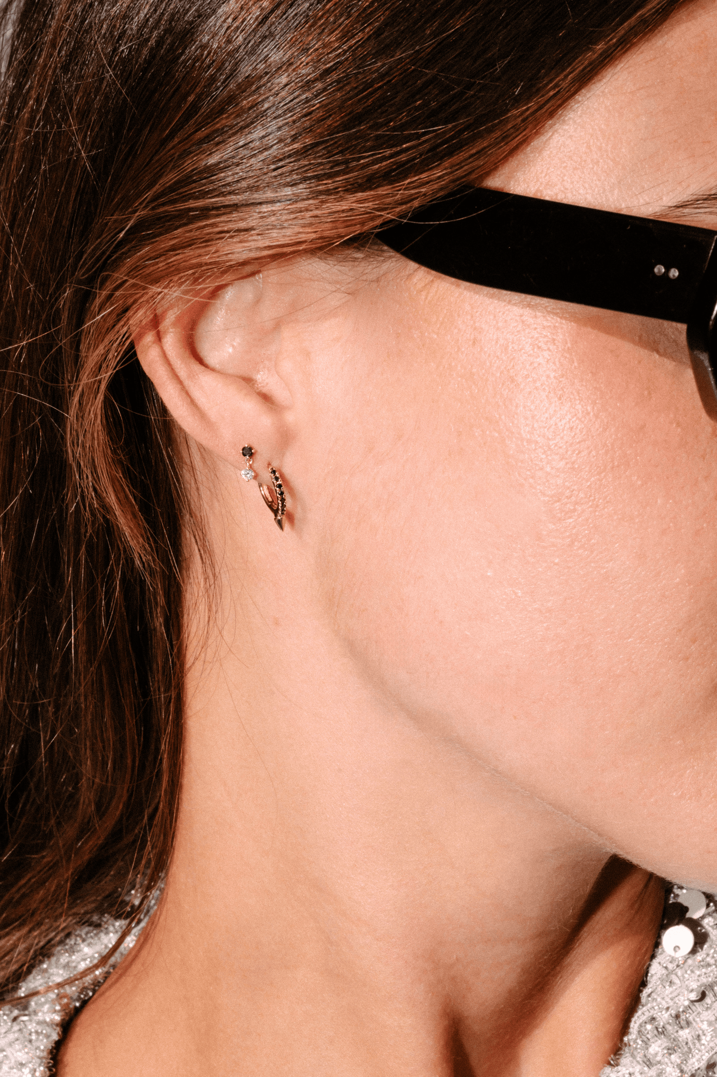 Piercing June Diamants Noirs - Or jaune