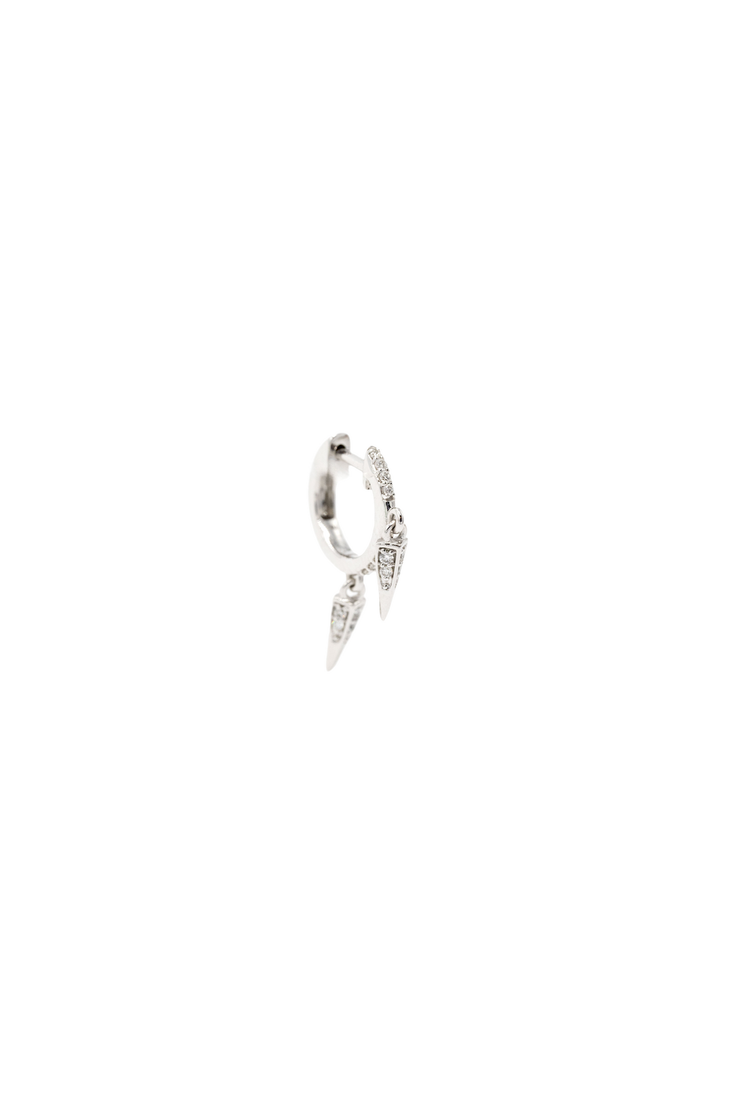 Single Earring - Auré Hoop - White Gold