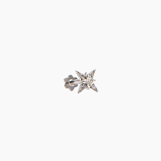 Star Piercing - White Gold