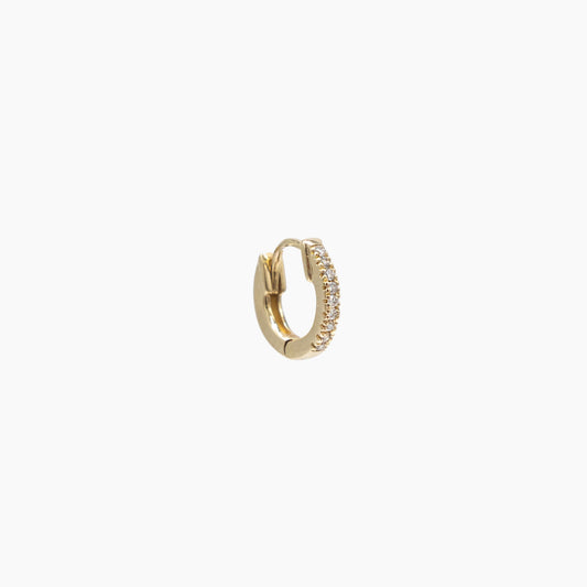 Daylight Hoop - Yellow Gold - Single Earring - 6mm