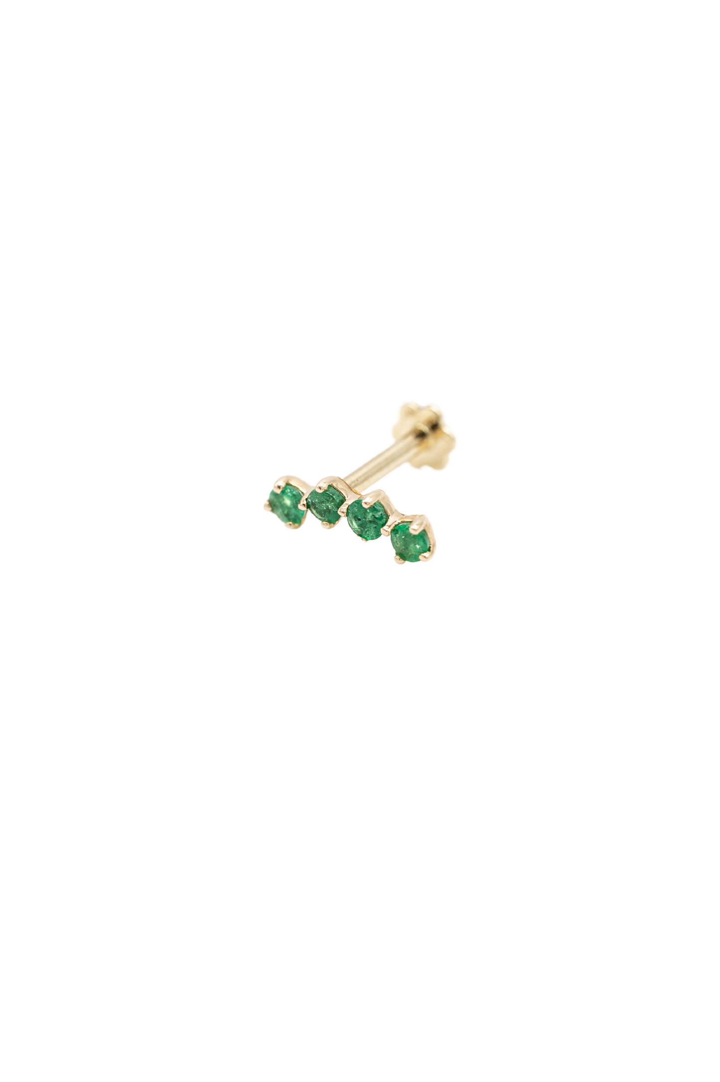 Hailey Emerald Piercing - Yellow Gold