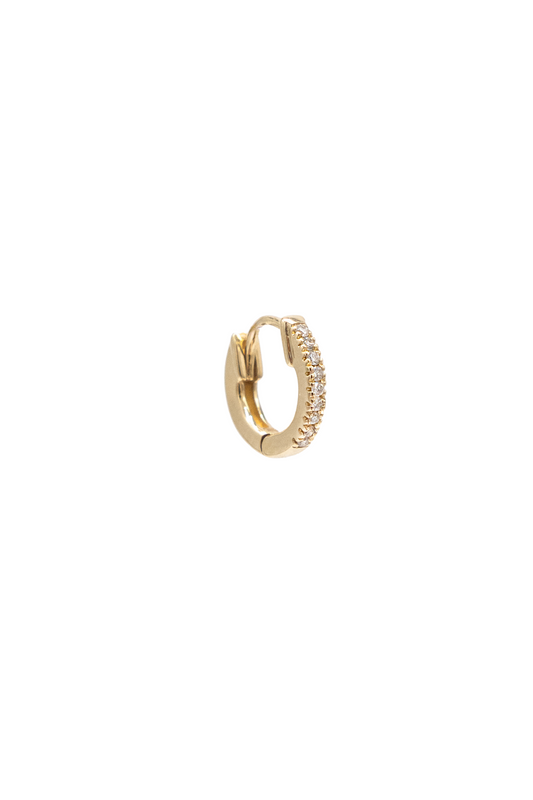 Daylight Hoop - Yellow Gold - Single Earring - 6mm