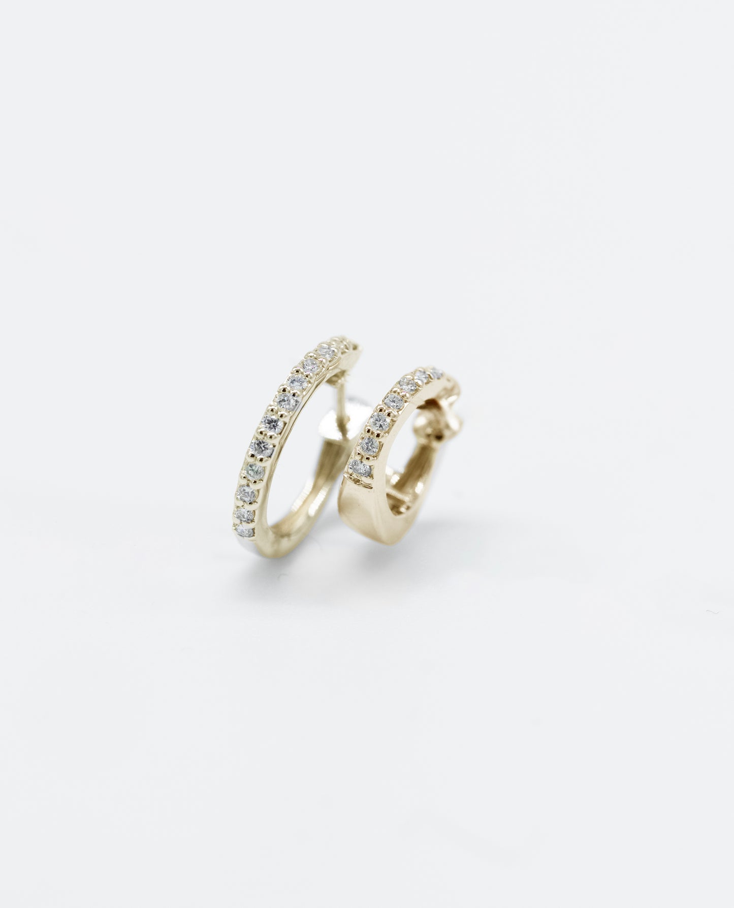 Single Earring - Double Hoop Marie - Yellow Gold