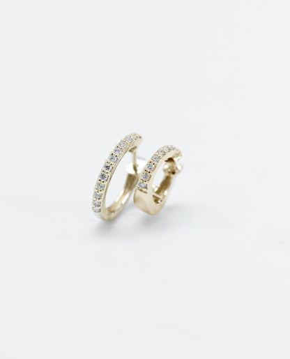 Single Earring - Double Hoop Marie - Yellow Gold