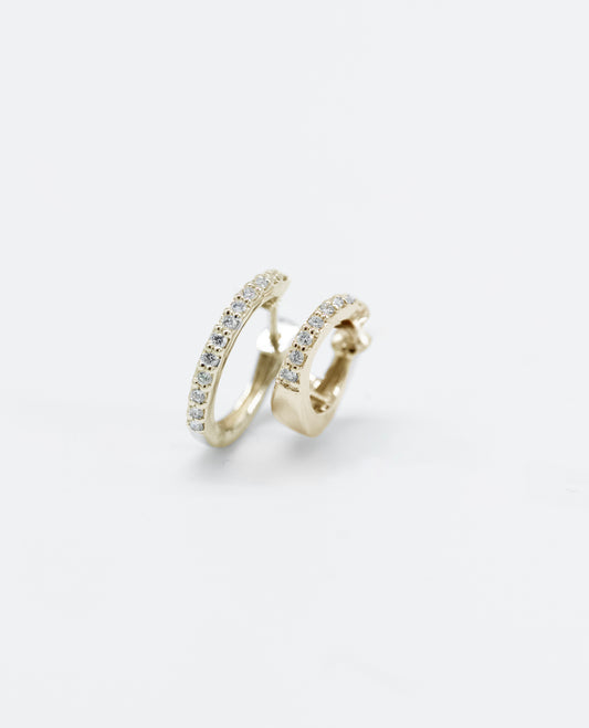 Single Earring - Double Hoop Marie - Yellow Gold